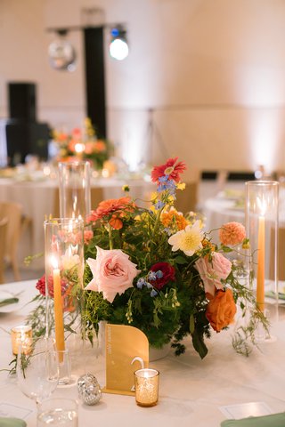 flowers on a wedding table