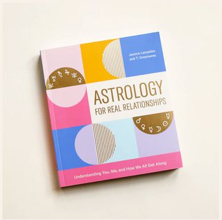 Jessica Lanyadoo's book Astrology for Real Real Relationships sits on a white background