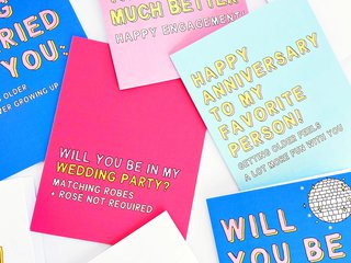 Greeting cards on a white background